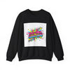 Stay Chill Crash Out Crewneck Sweatshirt | neon graffiti meltdown design by Tristan’s Treehouse