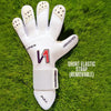 ONEKEEPER Viper White - Strap or Strapless Negative Cut  Pro-Level Goalkeeper Gloves for Kids, Youth and Adults