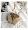 New Famous Mulit Style Straw+leather Handba For Women And Girls New Fashion Summer Bag Handmade Woven Beach Circle Shoulder Bag by Stevvex