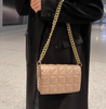 New Adorable Women's Handbag Green Small Flap Shoulder Bag In Thick Metal Chain Women's Clutch Bags Luxury Ladies Shoulder Purse by Stevvex