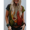 Women's Loose And Casual Fashion Fresh Print T-shirt by My Store