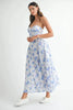 Sweetheart Neckline Floral Printed Midi Dress – Floral Midi Dress, Sweetheart Neckline Dress, Romantic Midi Dress, Feminine Floral Dress, Elegant Midi Dress by Stevvex