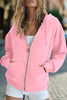 Women’s Zip Up Crop Sweatshirt – Fleece Lined Casual Hoodie by FitiqueFit