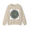 Psychedelic Botanical Mandala Crewneck | Festival Art Sweatshirt by Tristan’s Treehouse