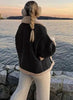 Fuzzy Collared Neck Long Sleeve Jacket with Buttoned Closure and Cozy Pockets by Stevvex