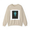 Bioluminescent Jellyfish Crewneck Sweatshirt | neon jelly print, deep-sea aesthetic by Tristan’s Treehouse