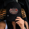 Cherry harley Trucker Hat by Madness & Mayhem LLC