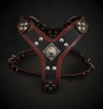 The ''Eros'' harness Black & Red Small to Medium Size by Bestia Dog Gear