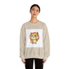 Cute Cheeky Kitty Illustration Sweatshirt | Rodent-Core Cute-Meets-Subversive by Tristan’s Treehouse