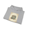 Vintage Passport Stamp Travel Hoodie | retro travel, wanderlust design by Tristan’s Treehouse