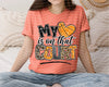 My Heart is on That Court Basketball Graphic Tee by Anchored Grace Boutique