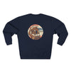 Curage Is a Universal Language Crewneck Sweatshirt — Teistan’s Tree House Back Patch by Tristan’s Treehouse