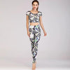 Printed navel short-sleeved quick-drying dance dress by FitiqueFit