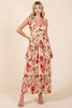 New Summer Layered Floral Sweetheart Neck Maxi Dress For Women – Romantic and Feminine Floral Dress with Layered Skirt by Stevvex