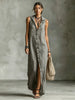 Women's Sleeveless Deep V-Neck Hooded Loose Maxi Dress – 6 Colors XS–3XL by FitiqueFit