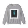 Bioluminescent Jellyfish Crewneck Sweatshirt | neon jelly print, deep-sea aesthetic by Tristan’s Treehouse