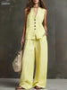 Women's Sleeveless Vest & Wide-Leg Pants Two-Piece Set – 10 Colors XS–3XL by FitiqueFit