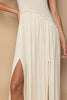 Sleeveless Back Zipper Front Slit Maxi Dress – Racerback Maxi Dress, Slit Detail Dress, Sleeveless Maxi Dress, Babydoll Silhouette Dress, Knit Maxi Dress, Front Slit Dress, Elegant Maxi Dress by Stevvex