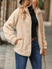 Women's Fuzzy Zip-Up Jacket with Pockets – Soft & Cozy Long Sleeve Outerwear by Stevvex
