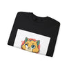 Cute Cheeky Kitty Illustration Sweatshirt | Rodent-Core Cute-Meets-Subversive by Tristan’s Treehouse
