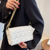 New Adorable Women's Handbag Green Small Flap Shoulder Bag In Thick Metal Chain Women's Clutch Bags Luxury Ladies Shoulder Purse by Stevvex