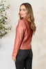 Women Classic Neck Zip-Up Jacket For Everyday Wear Elegant Girls Jacket by Stevvex