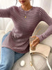 Slit Striped Long Sleeve Casual T-Shirt by Simply Love