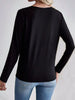 Notched Long Sleeve T-Shirt by Simply Love