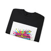 Stay Chill Crash Out Crewneck Sweatshirt | neon graffiti meltdown design by Tristan’s Treehouse
