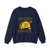 Taco Tariffs? Hard Shell No. Sweatshirt | Political Taco Pun, Protest Typography by Tristan’s Treehouse