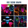 Halloween LED skull glowing mask by My Store