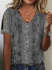 Women’s Lace Heart Print T-Shirt – Summer Short Sleeve Casual Top by FitiqueFit