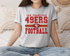 49ers Football Distressed Graphic Tee by Anchored Grace Boutique