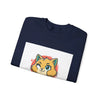 Cute Cheeky Kitty Illustration Sweatshirt | Rodent-Core Cute-Meets-Subversive by Tristan’s Treehouse