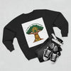 Curage Is a Universal Language Crewneck Sweatshirt — Teistan’s Tree House Back Patch by Tristan’s Treehouse