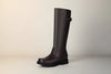 Women’s Retro British-Style Riding Boots – Leather Belt Buckle Knee Boots by FitiqueFit
