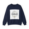 Courage wordcloud Sweatshirt | Fresh Start minimal renewal apparel by Tristan’s Treehouse