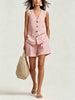 Women's Sleeveless Vest Top & Shorts Set by FitiqueFit