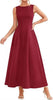 Women's Slim-Fit Long Vest Dress – A-Line High-Waist Sleeveless by FitiqueFit