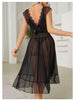 Sexy Polka Dot Nightdress Princess Cami Dress Summer Women Mesh Private Pajamas Backless Outerwear