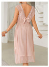 Sexy Polka Dot Nightdress Princess Cami Dress Summer Women Mesh Private Pajamas Backless Outerwear