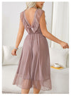 Sexy Polka Dot Nightdress Princess Cami Dress Summer Women Mesh Private Pajamas Backless Outerwear