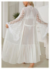 Sexy Mesh Nightgown Seductive Sexy Lingerie Cardigan Pajamas Women Bathrobe Home Outerwear Gown