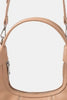 Fame Faux Leather Round Multi Panel Crossbody Handbag