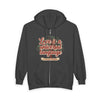 Love Vibes Zip Hoodie —Tristan’s Treehouse Rustic Lakeside Circle Illustration by Tristan’s Treehouse