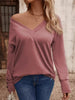 V-Neck Long Sleeve T-Shirt by Simply Love