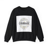Courage wordcloud Sweatshirt | Fresh Start minimal renewal apparel by Tristan’s Treehouse