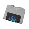 Neon Cyberpunk Skyline Sweatshirt | synthwave cityscape, future city art by Tristan’s Treehouse
