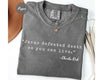 Comfort Colors Charlie Kirk "Jesus Defeated Death" Shirt by Dog Mom Hat