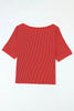 Ribbed Knit Off-Shoulder Blouse by Wild and Free Boutique